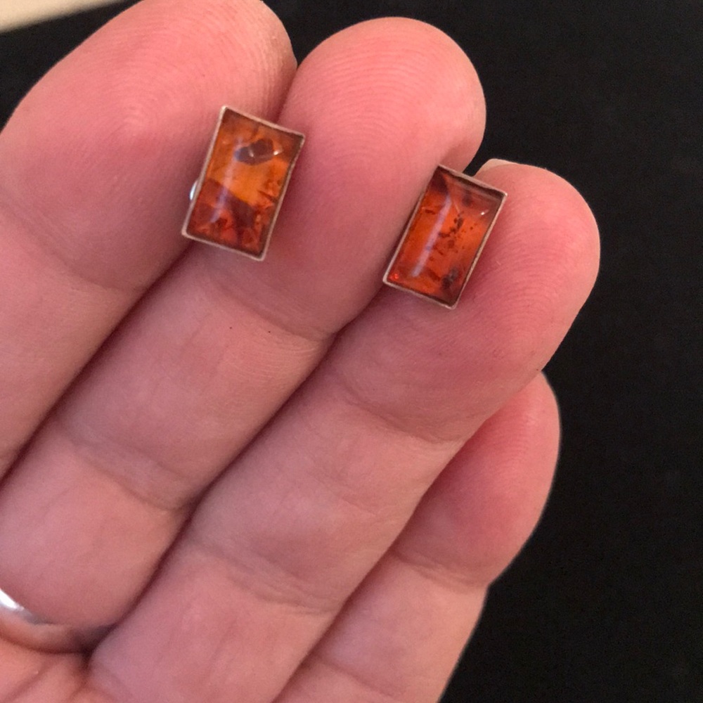 Amber earrings